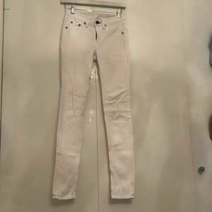 Rag & Bone Cate Mid-Rise White Skinny Jeans